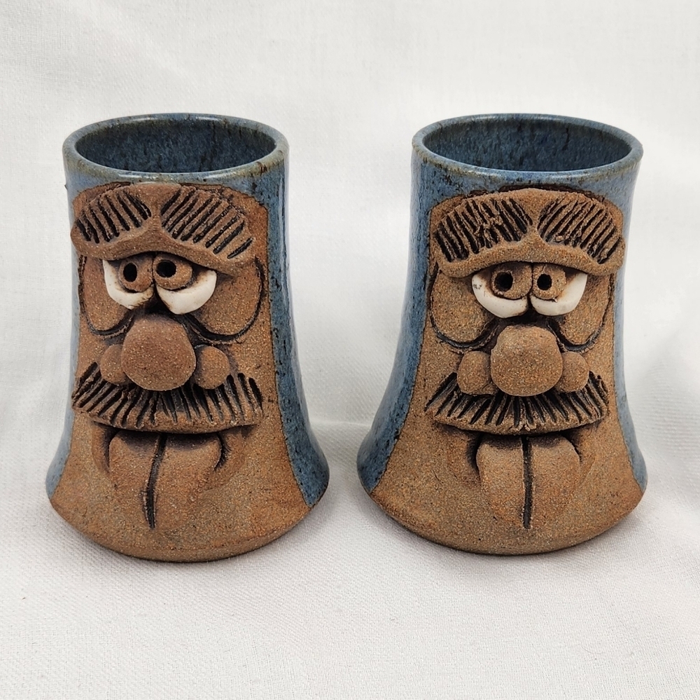 Ugly Face Pottery Mugs Collectable Mugs